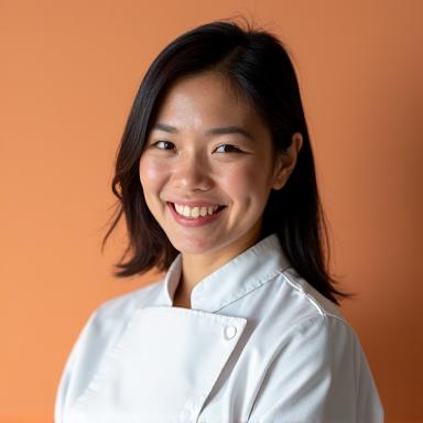 Portrait of Chef Amelia Tan, founder of Spice & Stir SG, smiling confidently.