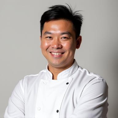 Portrait of Chef David Lim, culinary instructor, friendly and approachable.